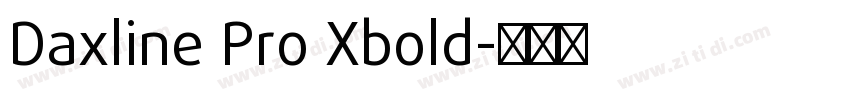 Daxline Pro Xbold字体转换
